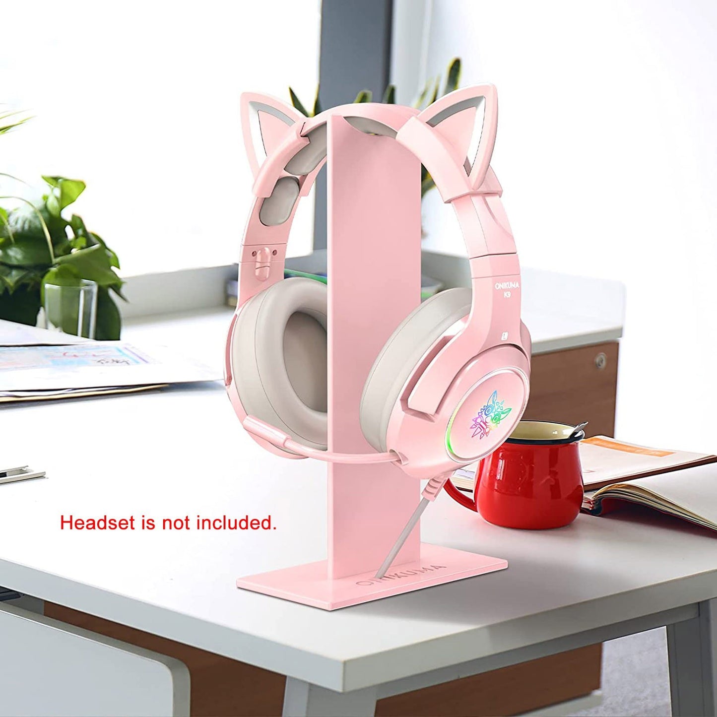 ONIKUMA Headphone Stand Desktop Headset Holder Metal Earphone Hanger for All Over-Ear Headphones