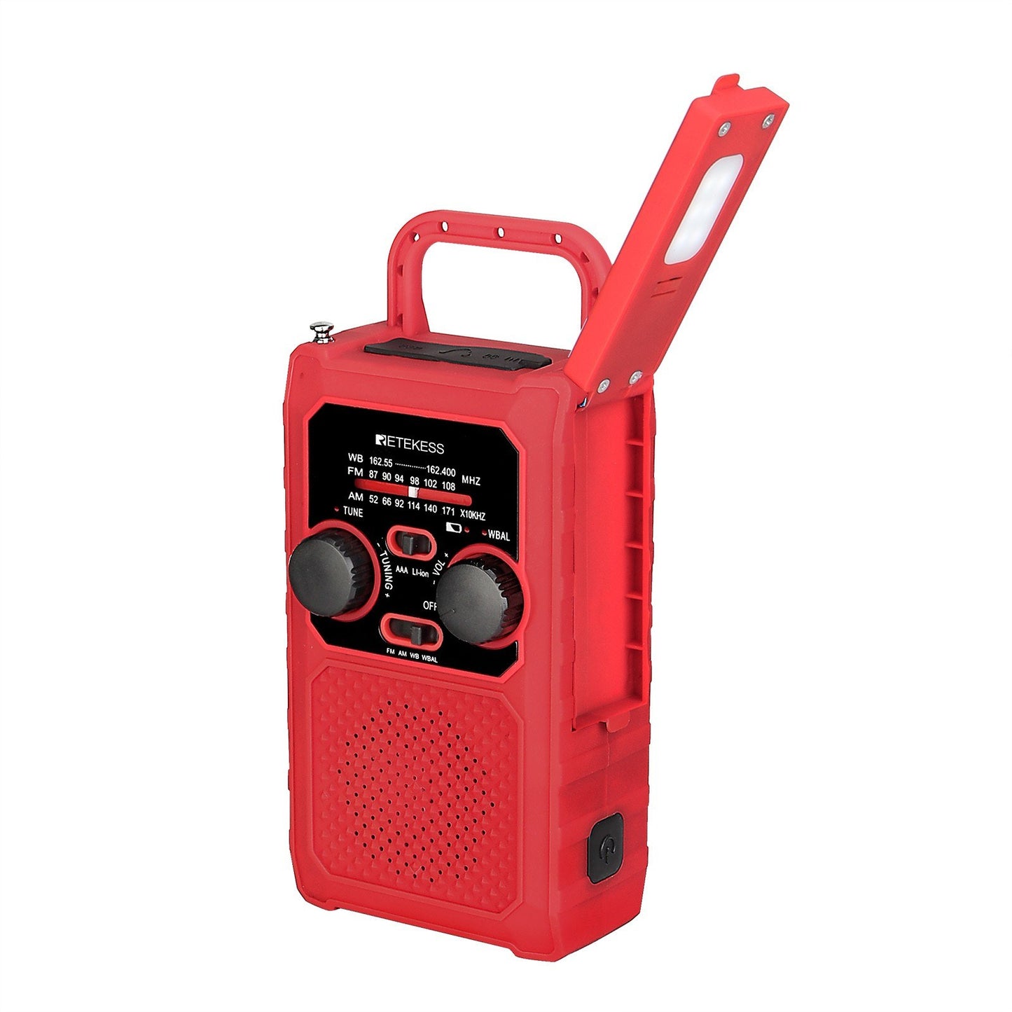 RETEKESS TR201 Emergency FM/AM/WB/WBAL Radio Hand Crank Radio 5000mAh Portable Weather Solar Radios with  LED Flashlight SOS Alarm