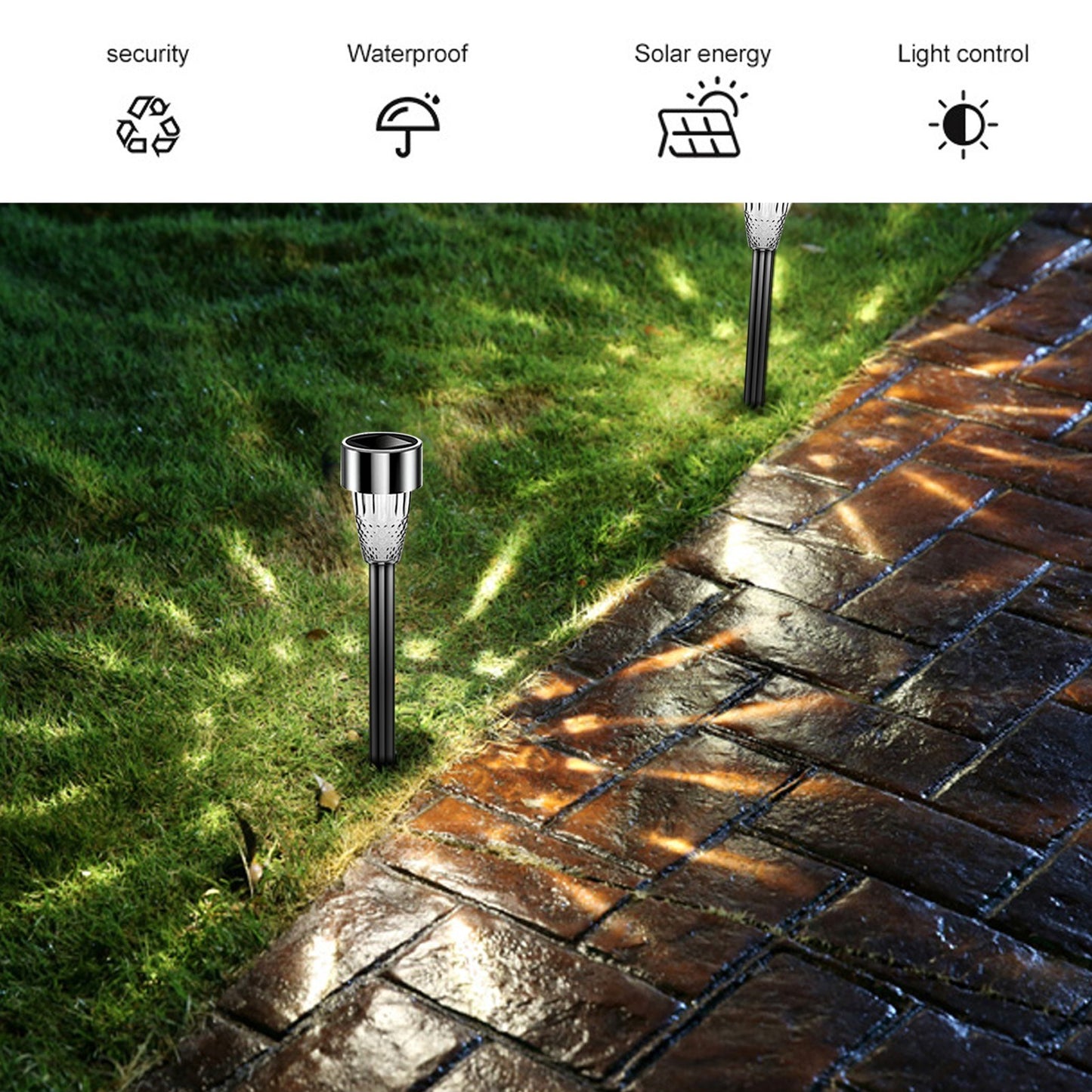 For Outdoor Decorative Waterproof Anti-Deform Stainless Steel Brightest Solar Lights