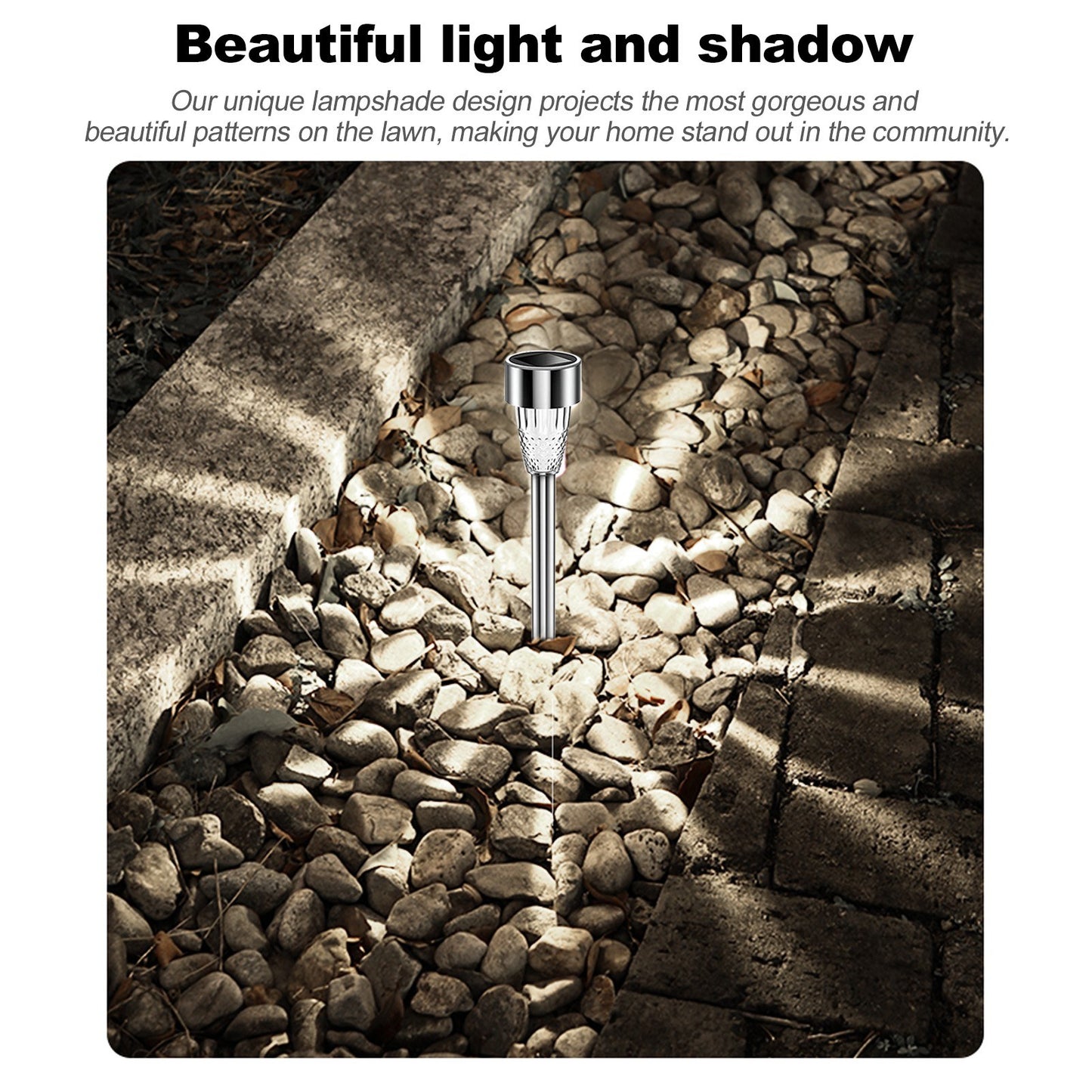 For Outdoor Decorative Waterproof Anti-Deform Stainless Steel Brightest Solar Lights