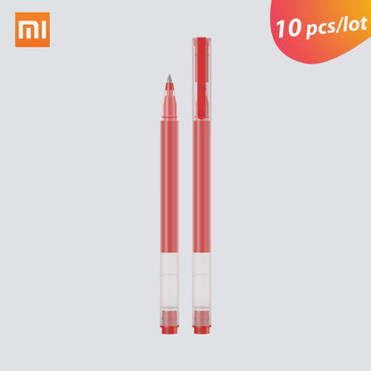 XIAOMI 10 Pcs Gel Pen 0.5mm Refill Neutral Pen Smooth Writing Signature Pen Student Supplies Office Stationery