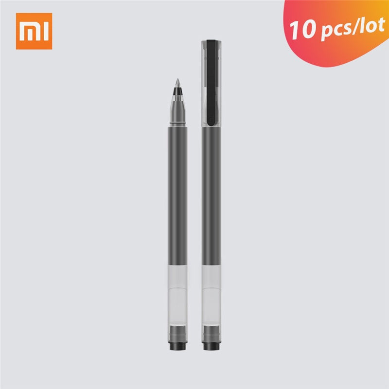 XIAOMI 10 Pcs Gel Pen 0.5mm Refill Neutral Pen Smooth Writing Signature Pen Student Supplies Office Stationery