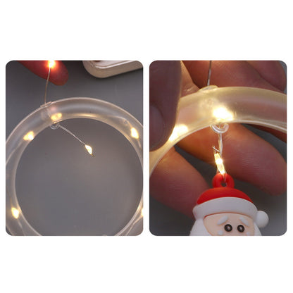 9.8FT Waterproof 3D Christmas String Lights Novelty Hanging USB Powered Fairy Lights for Christmas Indoor Decor