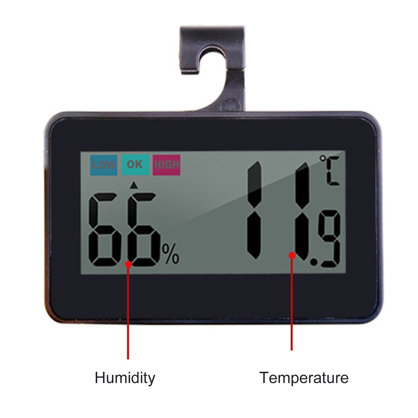 Mini Digital Indoor Thermometer Gauge Accurate Temperature Humidity Monitor with LCD Display