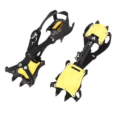 1 Pair 10-Teeth Claws Crampon Winter Snow Spikes Ski Ice Shoe-Covers Steel Grippers Cleats for Climbing Hiking