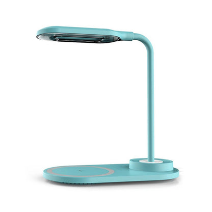 LEDs Desk Lamp with Wirelessly Charge Touching Control 3 Color Temperatures Eye-caring Table Lamp 360-degree Flexible Lighting Angle USB Powered