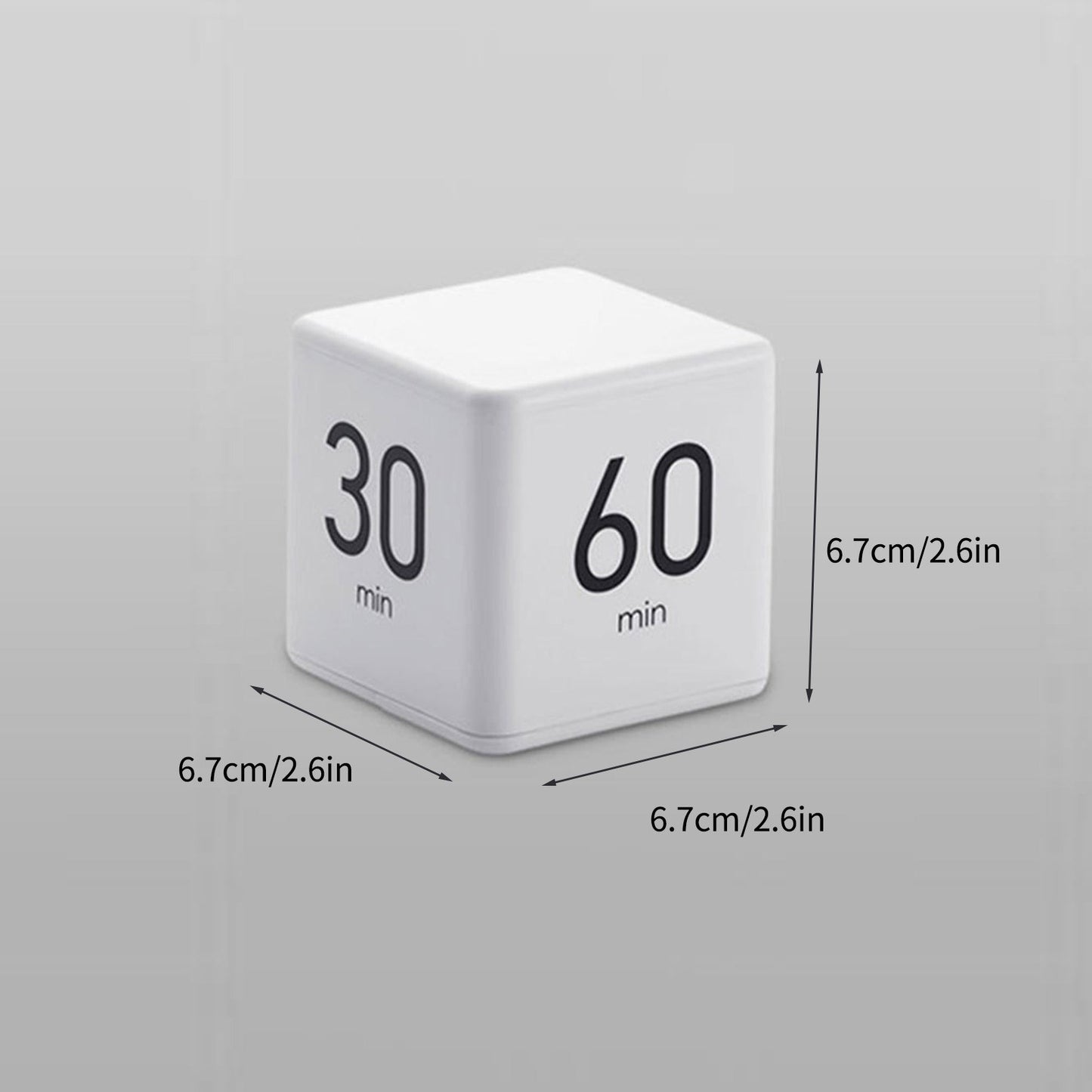 Cube Timer Learning Cooking Workout Timer Alarm Clock, LCD Screen Display Time, 15/20/30/60 Minutes Countdown Reminder