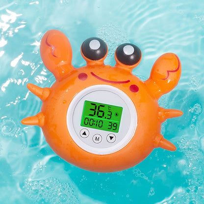 Bath Thermometer with Room Temperature Lovely Crab Shape Floating Bath Toy Bathtub Safety Temperature Thermometer