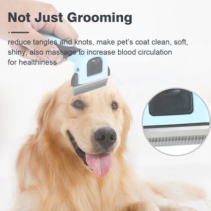 Pet Groom Brush Removes Tangled Hair Professional Deshedding Tool Cleaning Slicker Brush for Dogs Cats