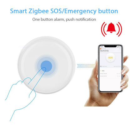 ZIGBEE Emergency Button Lightweight One Button Alarm for Kids Elderly Pregnant Women Wireless Smart SOS Button Smart Linkage with Smart Home Devices