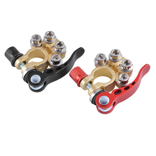 1 Pair Brass Material Automotive Car Top Post Battery Terminals Wire Cable Clamp Terminal Connectors Car Accessories