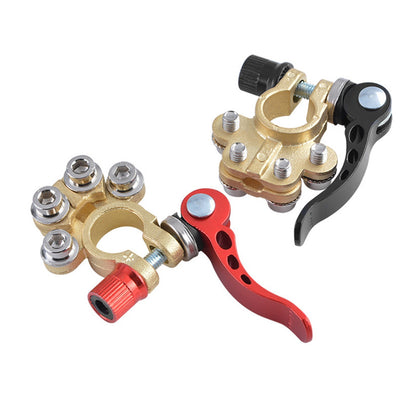 1 Pair Brass Material Automotive Car Top Post Battery Terminals Wire Cable Clamp Terminal Connectors Car Accessories