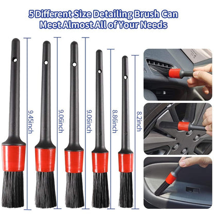 13Pcs Car Wheel Brush Set Car Wheel Cleaning Brush Kit Including 5 Detailing Brushes/3 Steel Wire Brushes/Wheel Rim Brush/Air Vents Brush/Tire Brush/Car Wash Mitt/Towel