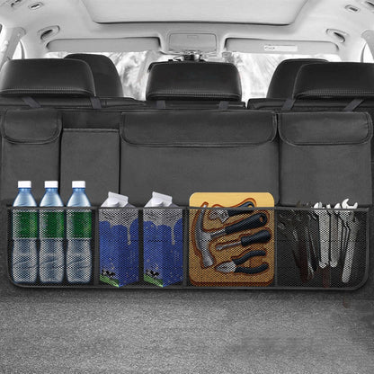 Car Trunk Organizer Hanging Seat Back Storage Organizer with 8 Pockets for SUV Trunk Space Saving