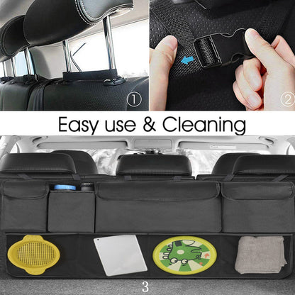 Car Trunk Organizer Hanging Seat Back Storage Organizer with 8 Pockets for SUV Trunk Space Saving