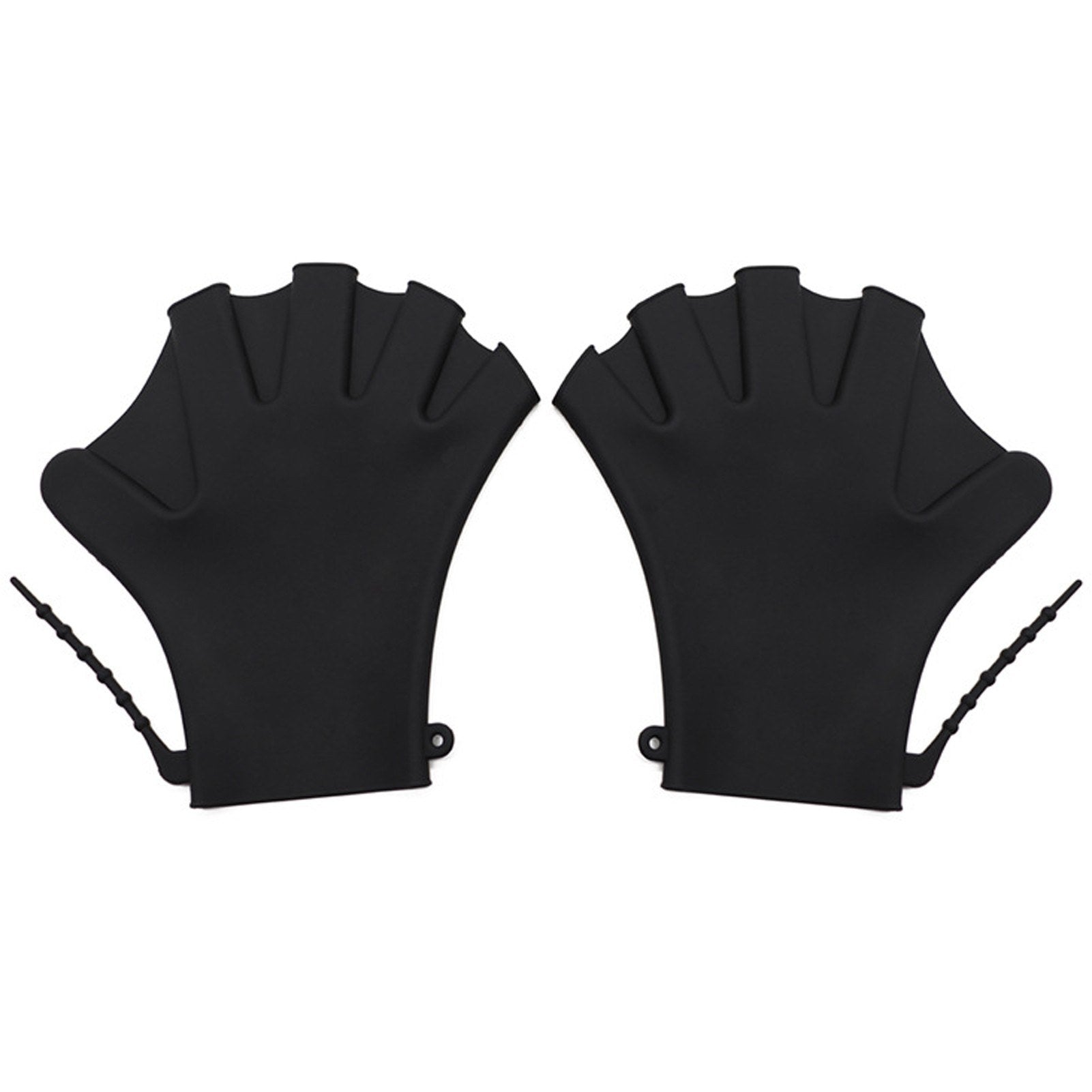 1 Pair Swimming Gloves Webbed Fitness Water Resistant Training Gloves Silicone Swimming Diving Glove Swim Training Mittens