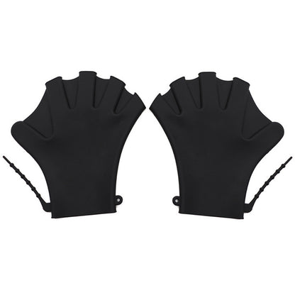 1 Pair Swimming Gloves Webbed Fitness Water Resistant Training Gloves Silicone Swimming Diving Glove Swim Training Mittens