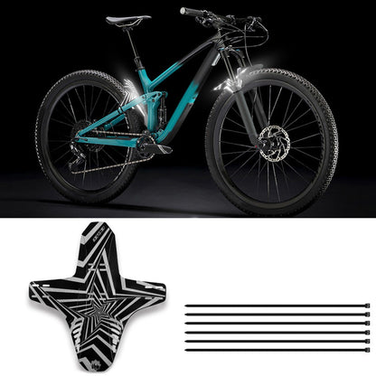 ENLEE MTB Bicycle Front Rear Mudguard with Drainage Holes Reflective Bike Front Rear Fender Mountain Bicycle Accessories Fits 26'' 27.5'' 29''