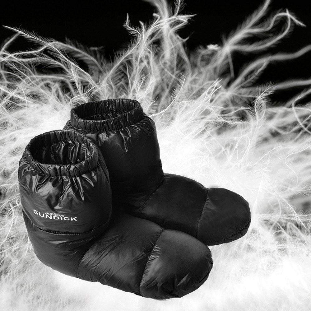 SUNDICK Outdoors Camping Slippers Warm Socks for Sleeping Bag Indoors Warm Boots Men Women Winter Duck Down Booties