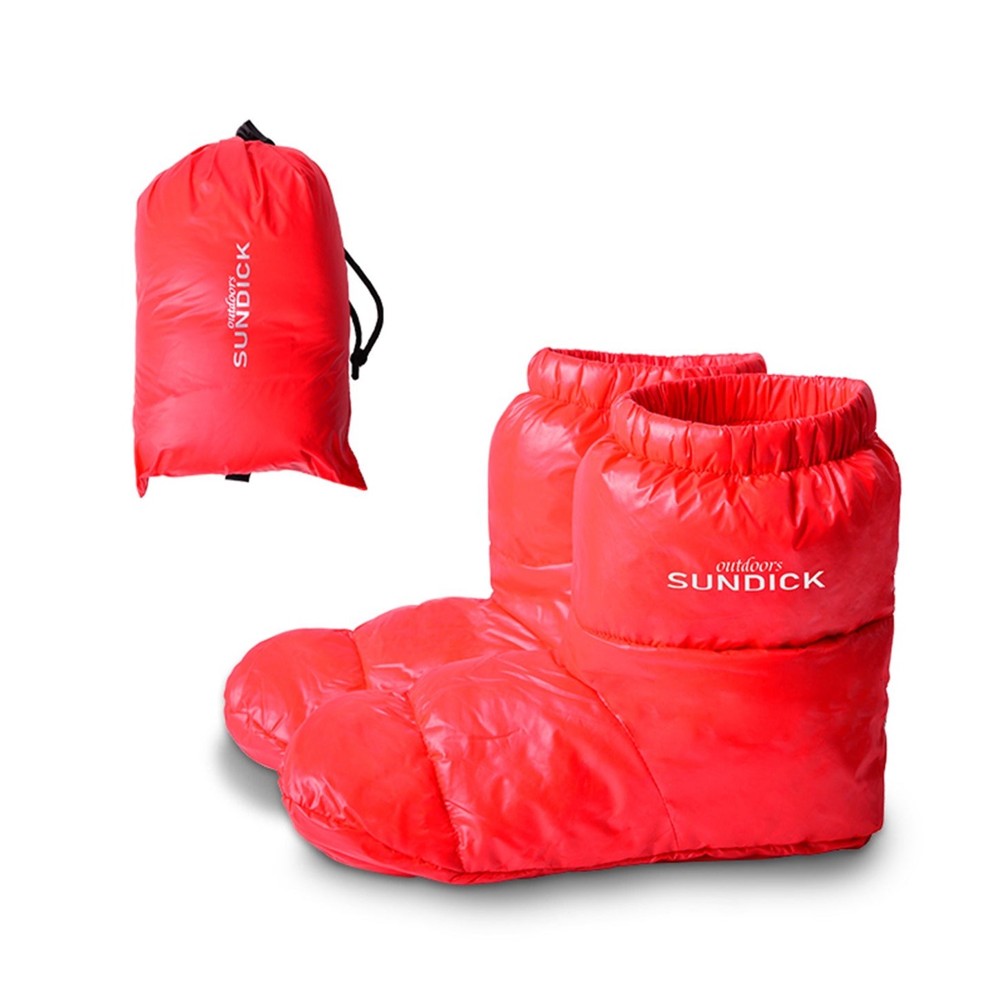 SUNDICK Outdoors Camping Slippers Warm Socks for Sleeping Bag Indoors Warm Boots Men Women Winter Duck Down Booties