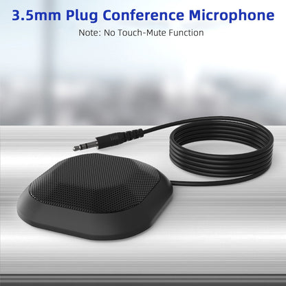 Portable Conference Microphone 360&#176; Omnidirectional Condenser Computer PC Small Microphone with Touch Mute for PC Laptop Video Conference Chatting Gaming Recording Online Class Skype