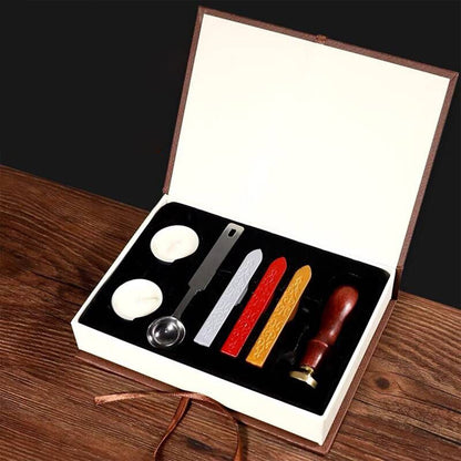 Classic Wax Seal Stamps Kit with Sealing Wax Sticks for Cards Envelopes Invitations Wine Packages Wedding Letters