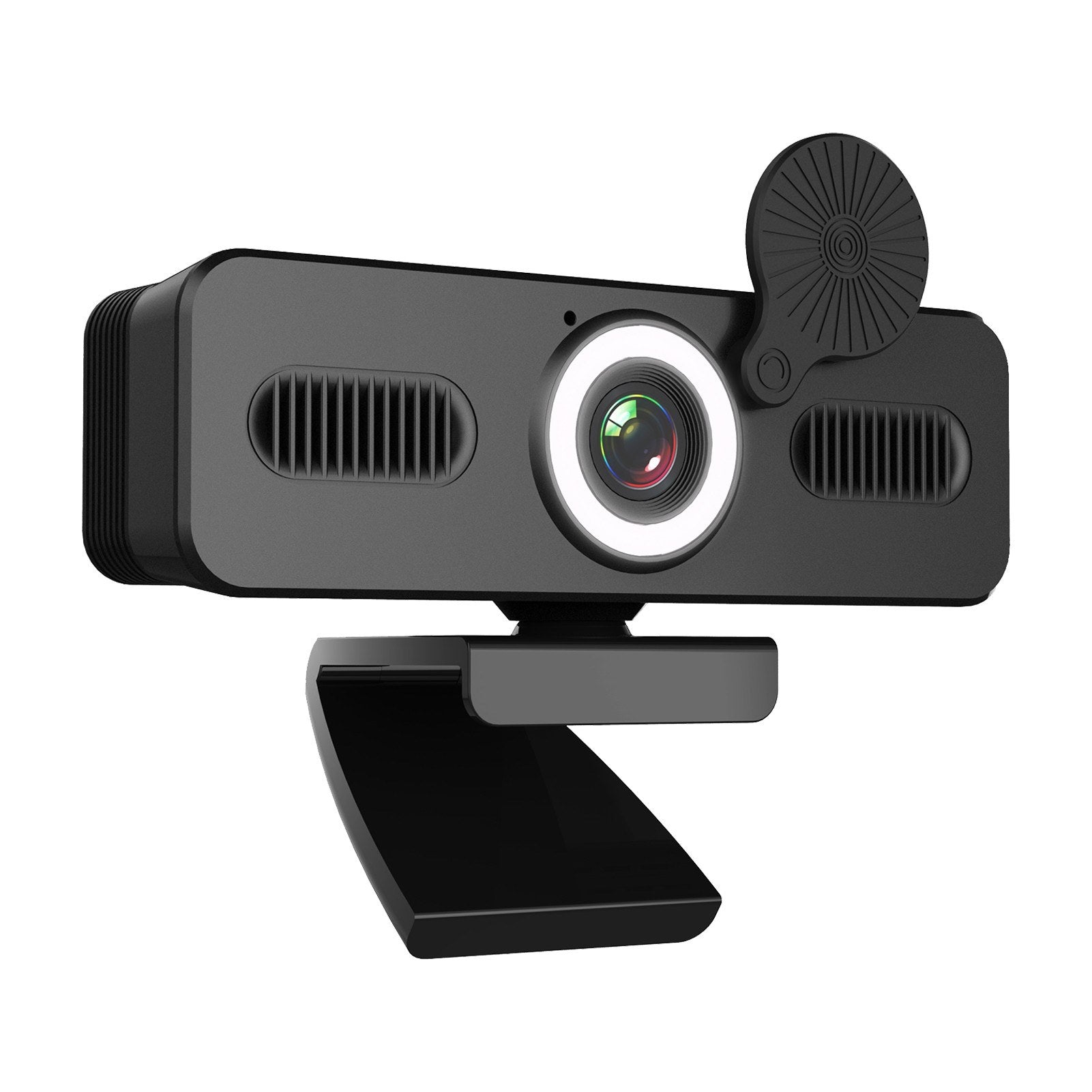 HD 120-degree Wide Angle USB Computer Webcam with Microphone with Fill-in Light Free Drive for Recording Calling Conferencing Gaming