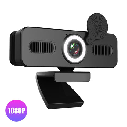 HD 120-degree Wide Angle USB Computer Webcam with Microphone with Fill-in Light Free Drive for Recording Calling Conferencing Gaming