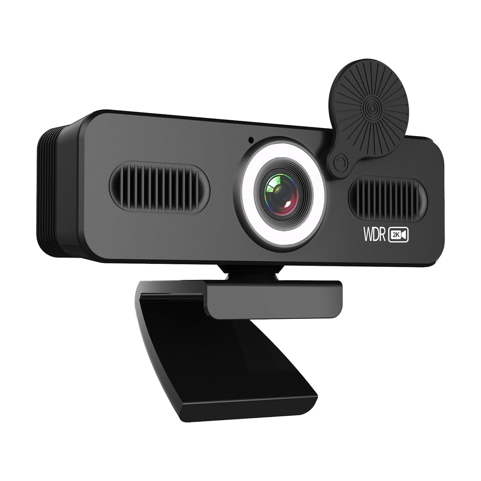 HD 120-degree Wide Angle USB Computer Webcam with Microphone with Fill-in Light Free Drive for Recording Calling Conferencing Gaming