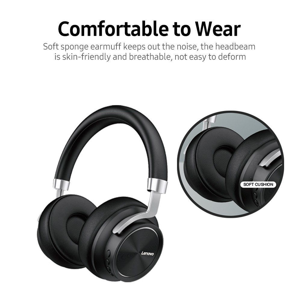 LENOVO HD800 Wireless Bluetooth Headphones BT5.0 Noise Reduction Ergonomic Sports Headset