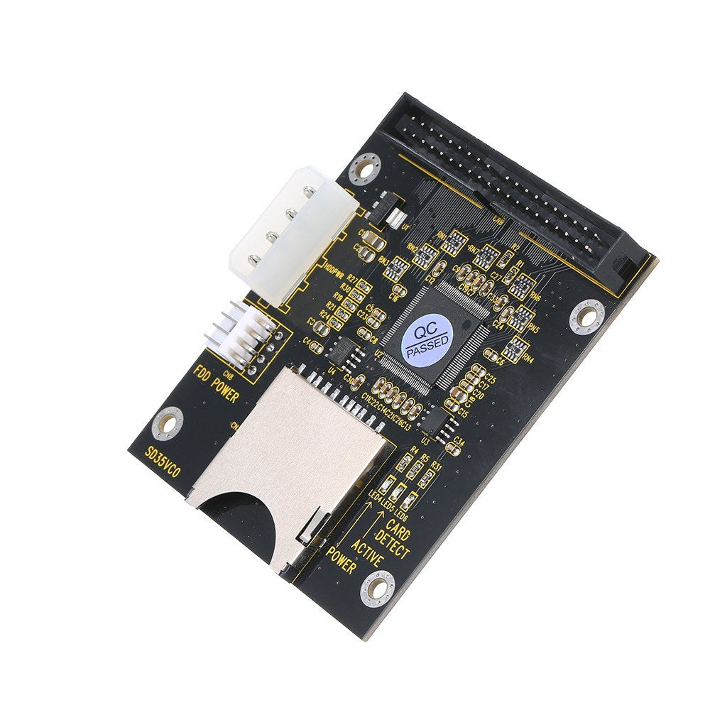 5V SD Memory Card to IDE 3.5in 40 Pin Disk Driver Converter Board Riser Card SD to ATA IDE Adapter Support Up to 128GB SDXD Card