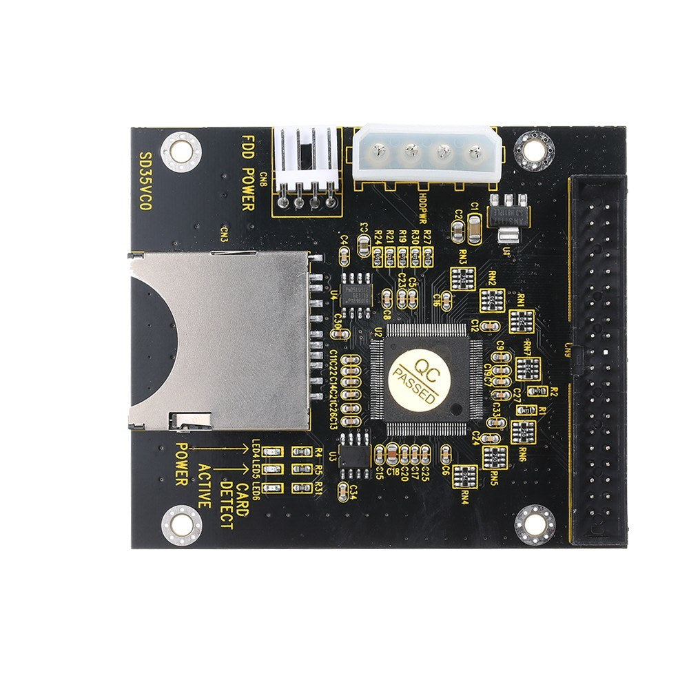 5V SD Memory Card to IDE 3.5in 40 Pin Disk Driver Converter Board Riser Card SD to ATA IDE Adapter Support Up to 128GB SDXD Card