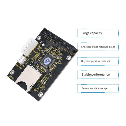 5V SD Memory Card to IDE 3.5in 40 Pin Disk Driver Converter Board Riser Card SD to ATA IDE Adapter Support Up to 128GB SDXD Card