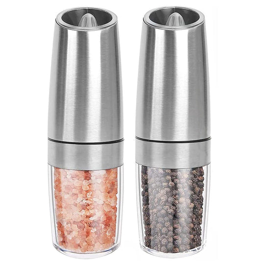 Automatic Salt Pepper Grinder Electric Spice Mill Grinder Seasoning Kitchen Tools with Blue LED Light (without FDA Certification)