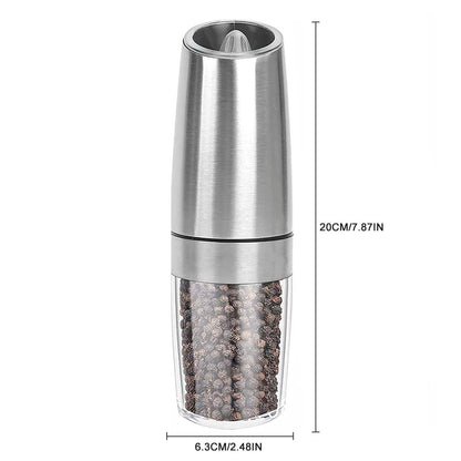 Automatic Salt Pepper Grinder Electric Spice Mill Grinder Seasoning Kitchen Tools with Blue LED Light (without FDA Certification)