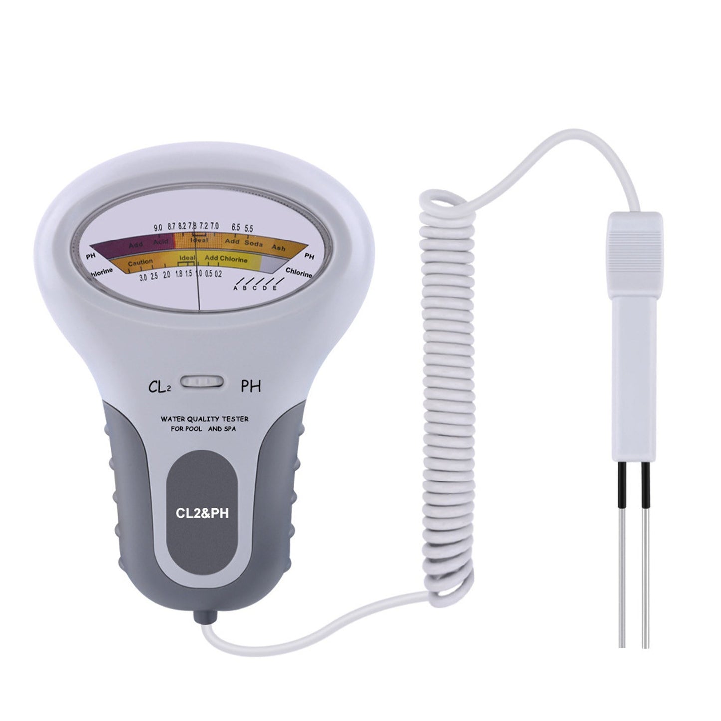 2 in 1 PH and Chlorine Level CL2 Detector Swimming Pool Spa Water Quality Tester Tool