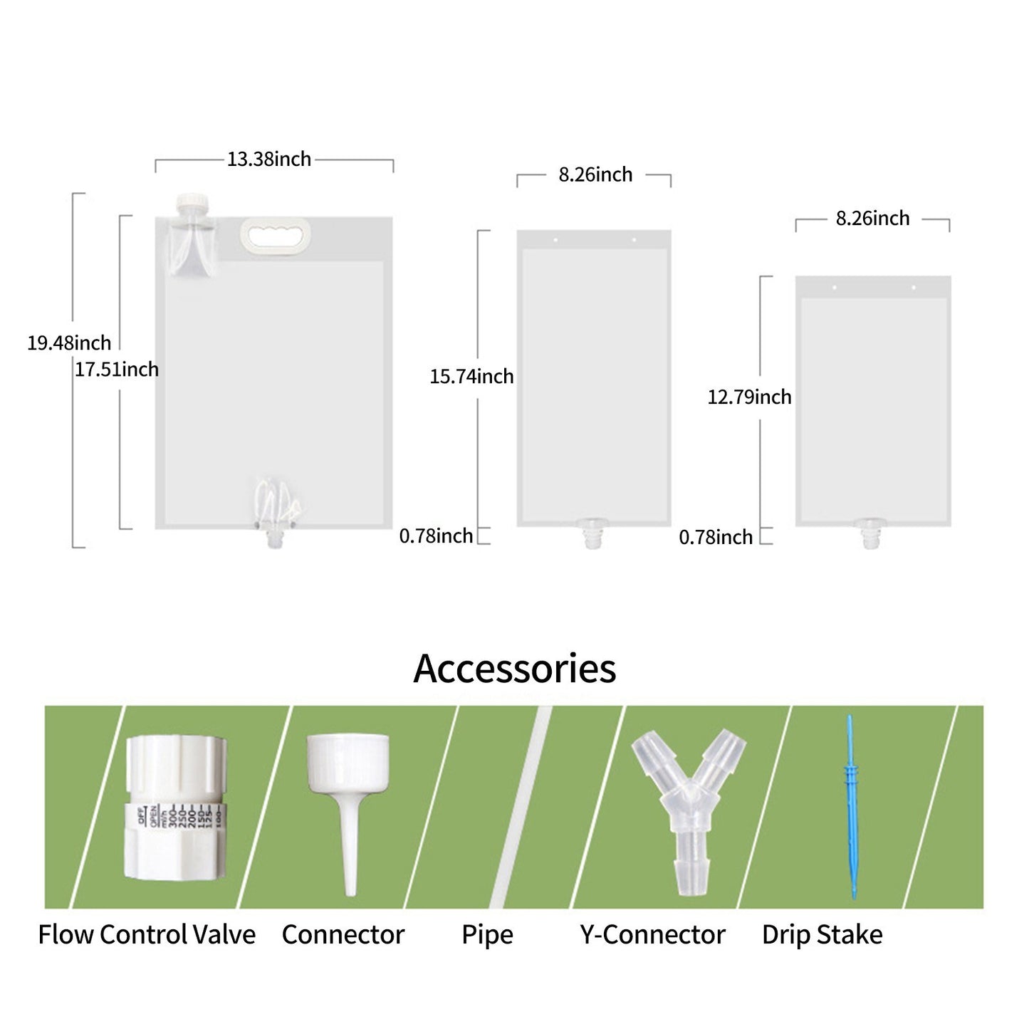 For Outdoor Indoor Plants Automatic Plant Waterer Potted Flower Self Watering Devices Double Slow Release Irrigation Stake Drip Irrigation Kit System