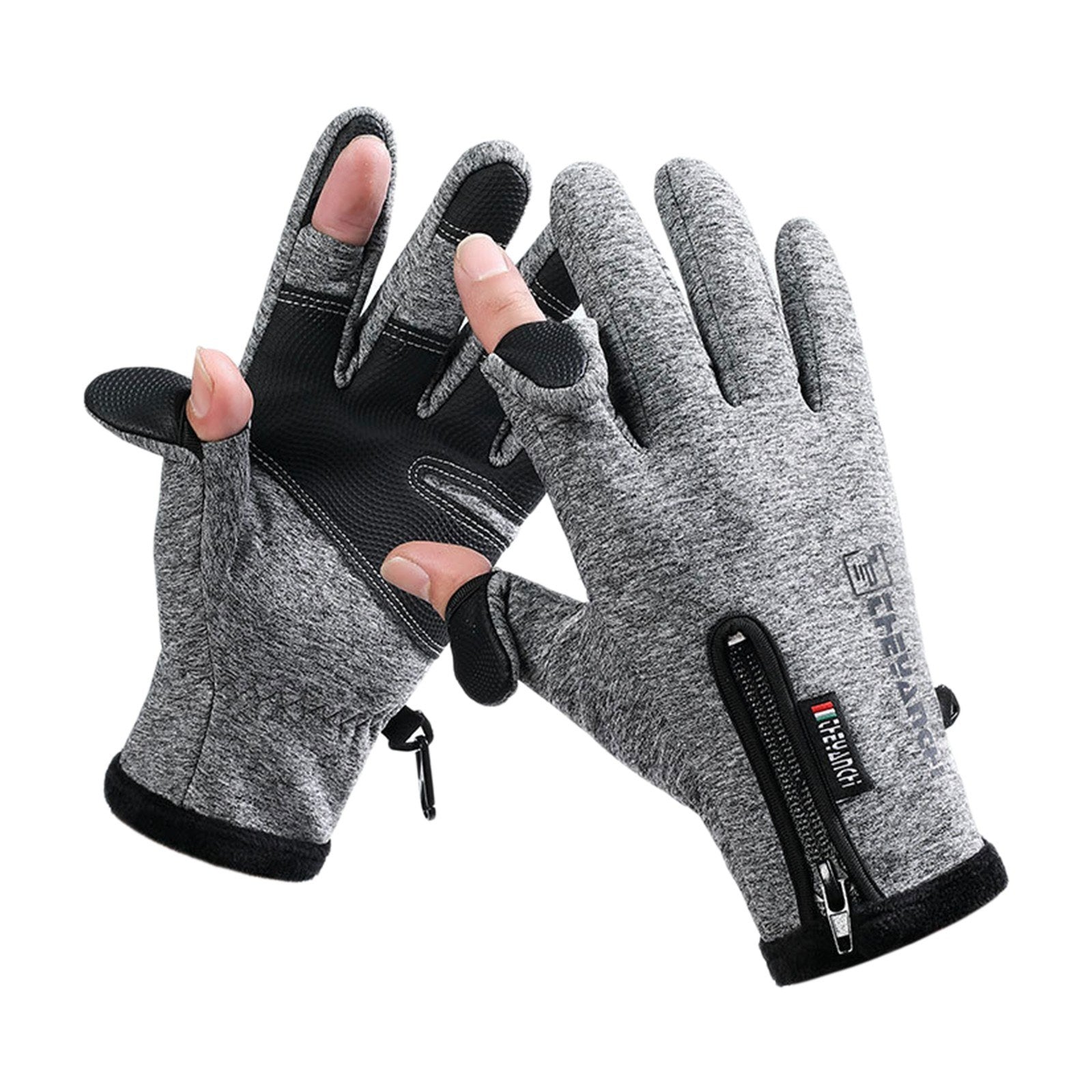 Touch Screen Winter Warm Gloves Windproof Waterproof Zipper Mittens Gloves for Running Driving Cycling Working