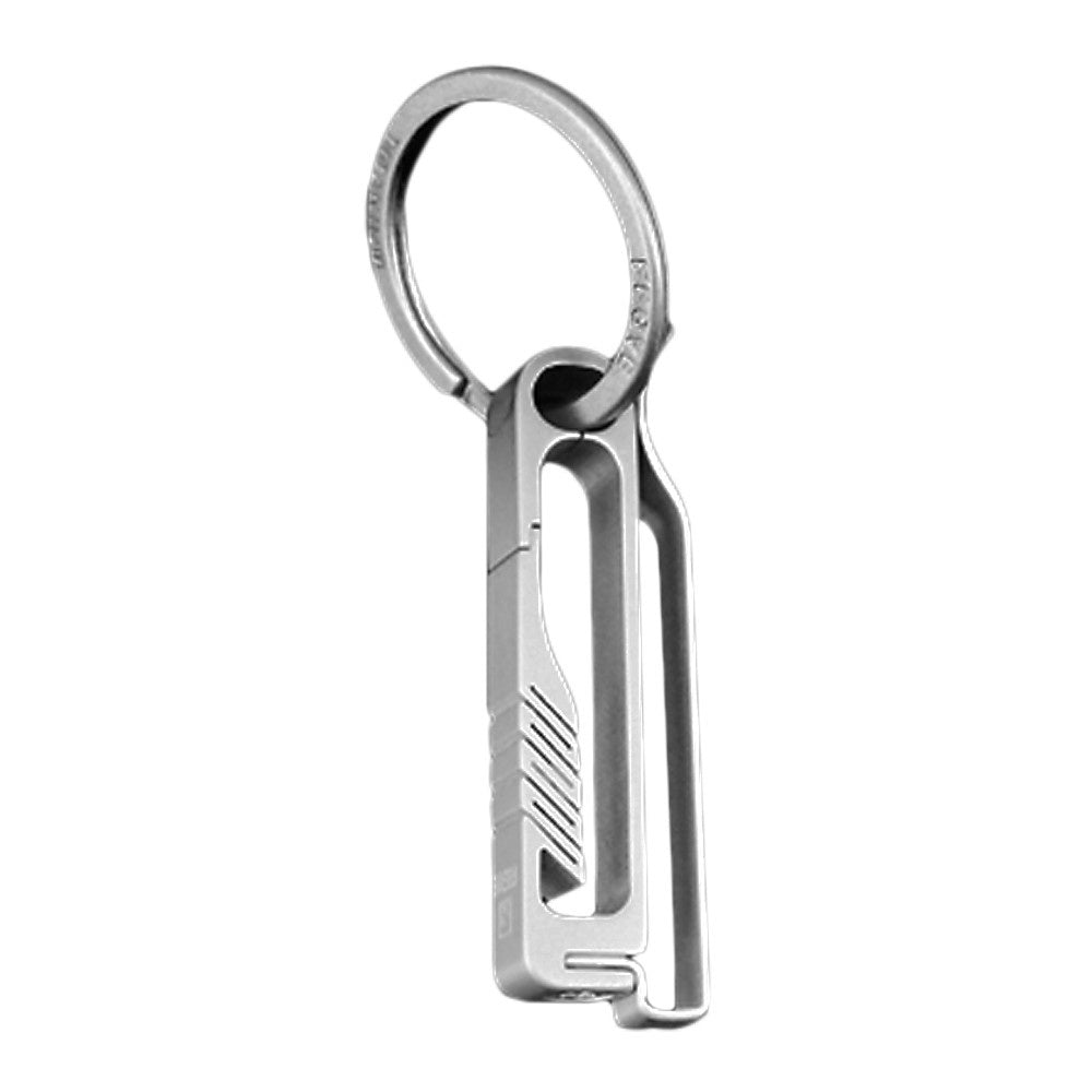 Portable Lightweight Titanium Alloy Key Chain Hook Men Waist Belt Key Ring Holder