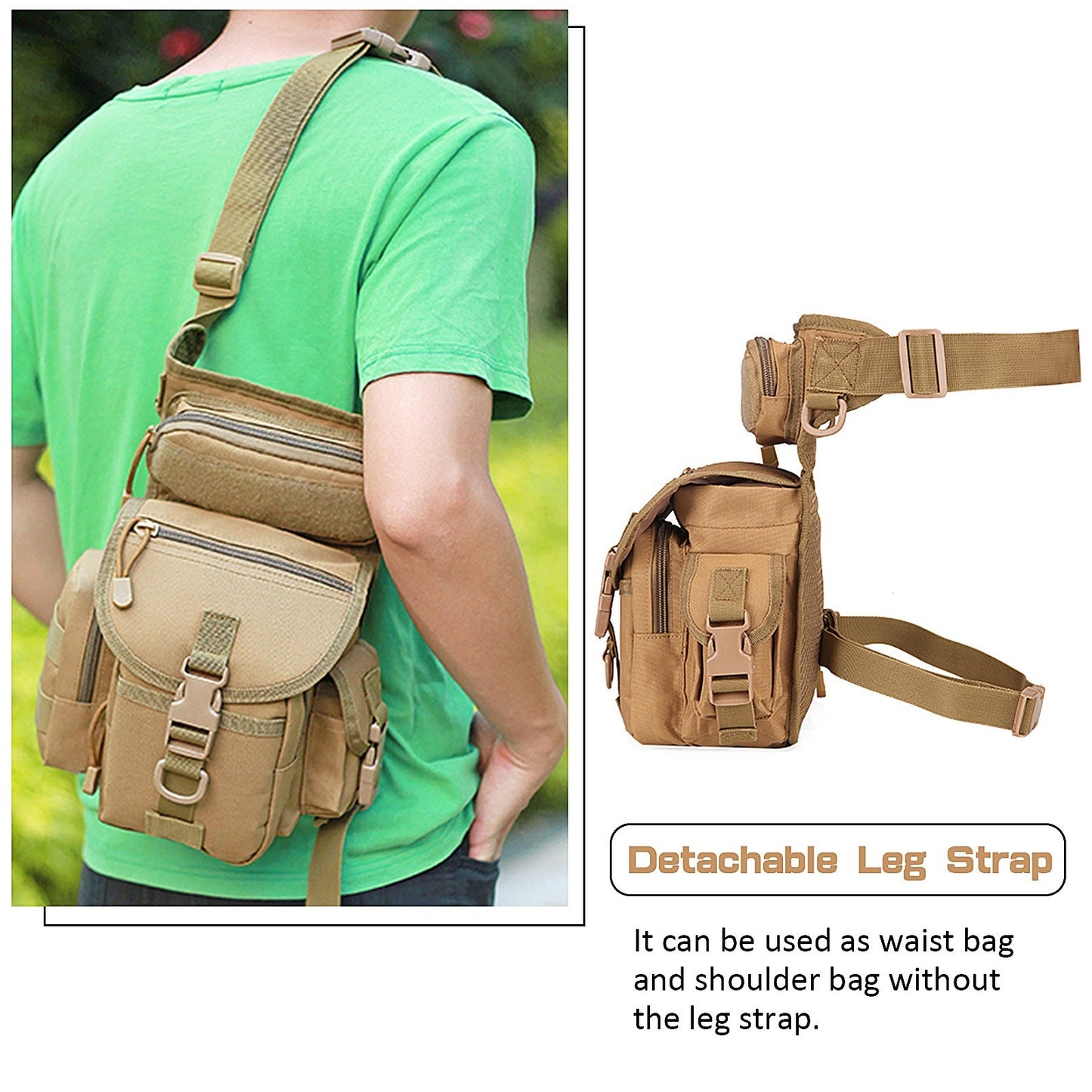 Outdoor Thigh Drop Leg Bag Waterproof Waist Packs Pouch for Traveling Hiking Cycling Camping