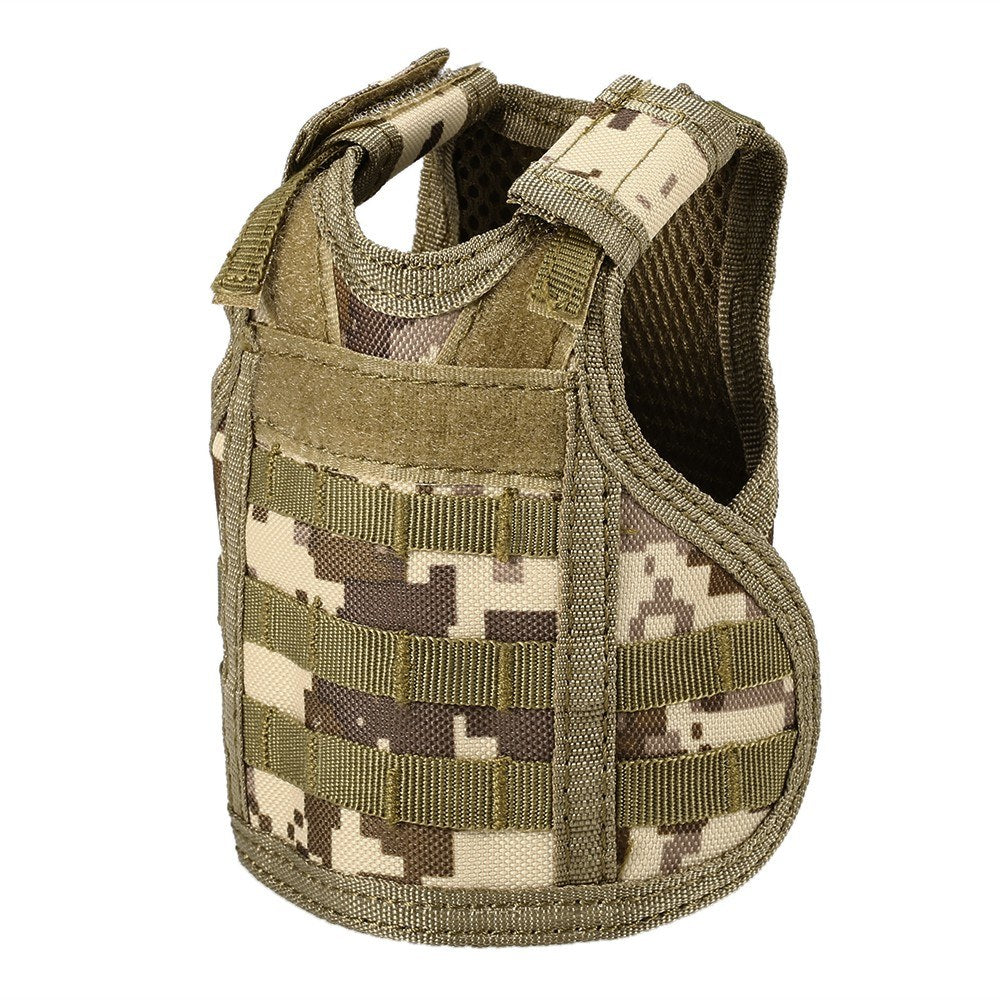 3 Pack Mini Molle Vest Tactical Christmas Beer Bottle Beer Vest Cover Military Personal Bottle Drink Set