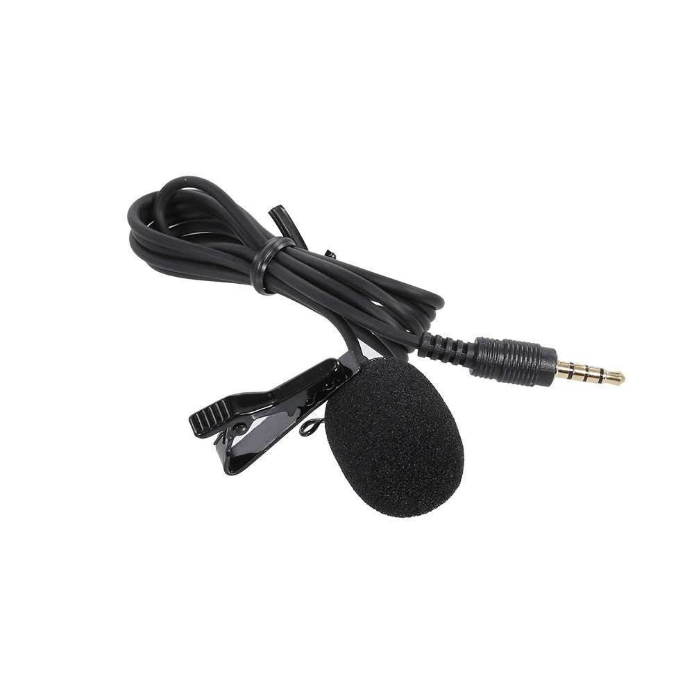 3.5mm AUX Lavalier Microphone Omni-directional Condenser Mic for YouTube Interview Conference Vlog Recording