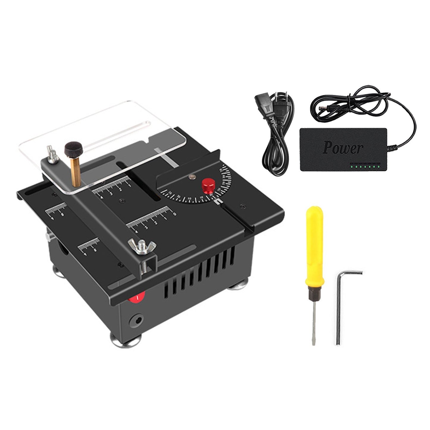 Table Saw Cutting Set 100W Mini Table Saw with 16mm Cutting Depth and Blade Flexible Shaft