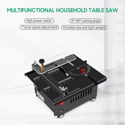 Table Saw Cutting Set 100W Mini Table Saw with 16mm Cutting Depth and Blade Flexible Shaft