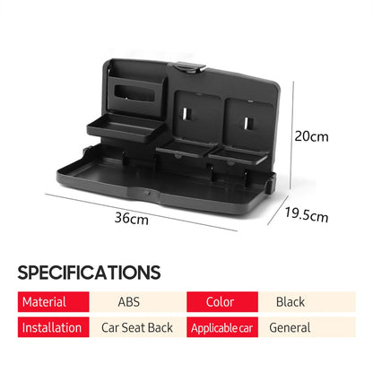 Car Backseat Organizer Car Storage Organizer with Foldable Table Tray Water Cup Phone Holder