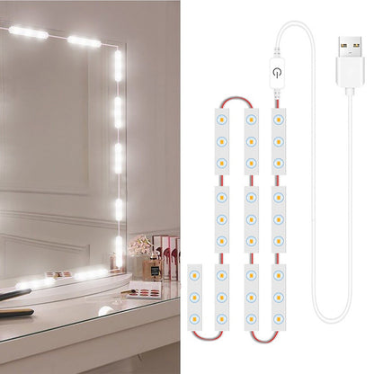 LED Makeup Mirror Lights DIY, LED Vanity Makeup Lamp for Dressing Table Mirror Bath Mirror Lamps with USB Power Cable