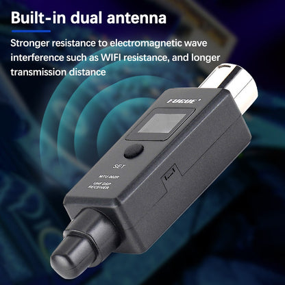 Microphone Wireless System Wireless Mic Adapter Transmitter Receiver Plug-on for Microphone Audio Mixer