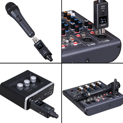 Microphone Wireless System Wireless Mic Adapter Transmitter Receiver Plug-on for Microphone Audio Mixer