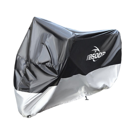 BSDDP 200x90x100cm Motorcycle Cover with Keyhole Oxford Cloth Waterproof Dustproof Motorbike Outdoor Protective Hood Cover