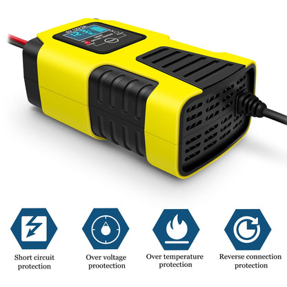 Motorcycle Smart Battery Charger 6V/2A 12V/2A Automatic Trickle Battery Charger Battery Maintainer Battery Desulfator